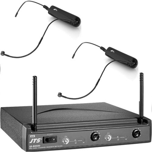 JTS Wireless Mic (US-8002D/UT-16HWx2) Gym or Exercise pack