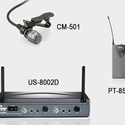 JTS US-8002D/PT-850B+CM-501 Wireless lavalier Microphone - Image 3